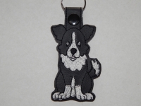 Sleutelhanger Bordercollie zwart
