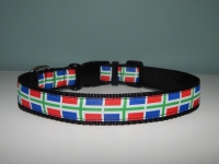 Halsband Groningse vlag medium zwart