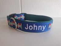 Naam Blauw halsband Groningse vlag