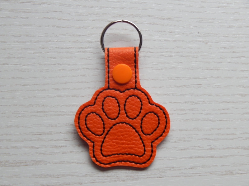 Sleutelhanger hondenpoot Oranje