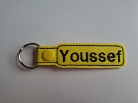 Sleutelhanger naam geel