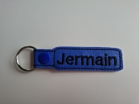 Sleutelhanger naam kobalt blauw