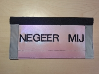 Sleeve 3x20cm NEGEER MIJ metalic roze