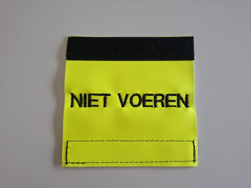 Sleeve 3x10cm Gepersonaliseerd neon geel